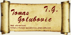 Tomas Golubović vizit kartica